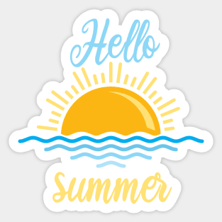 Hello Summer, Summer Tee, Beach, Summer Fancy, Women’s Summer , Hello Summer, Women’s Summer, Teacher Sticker